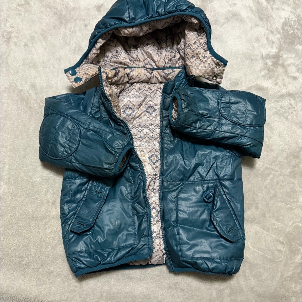 Chicco Stylish Kids Patterned 2 sides Jacket with Hood